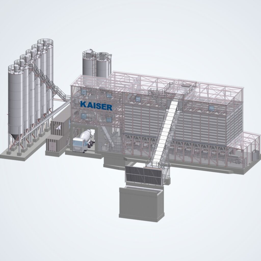 3D Modell einer Reihenbunkeranlage