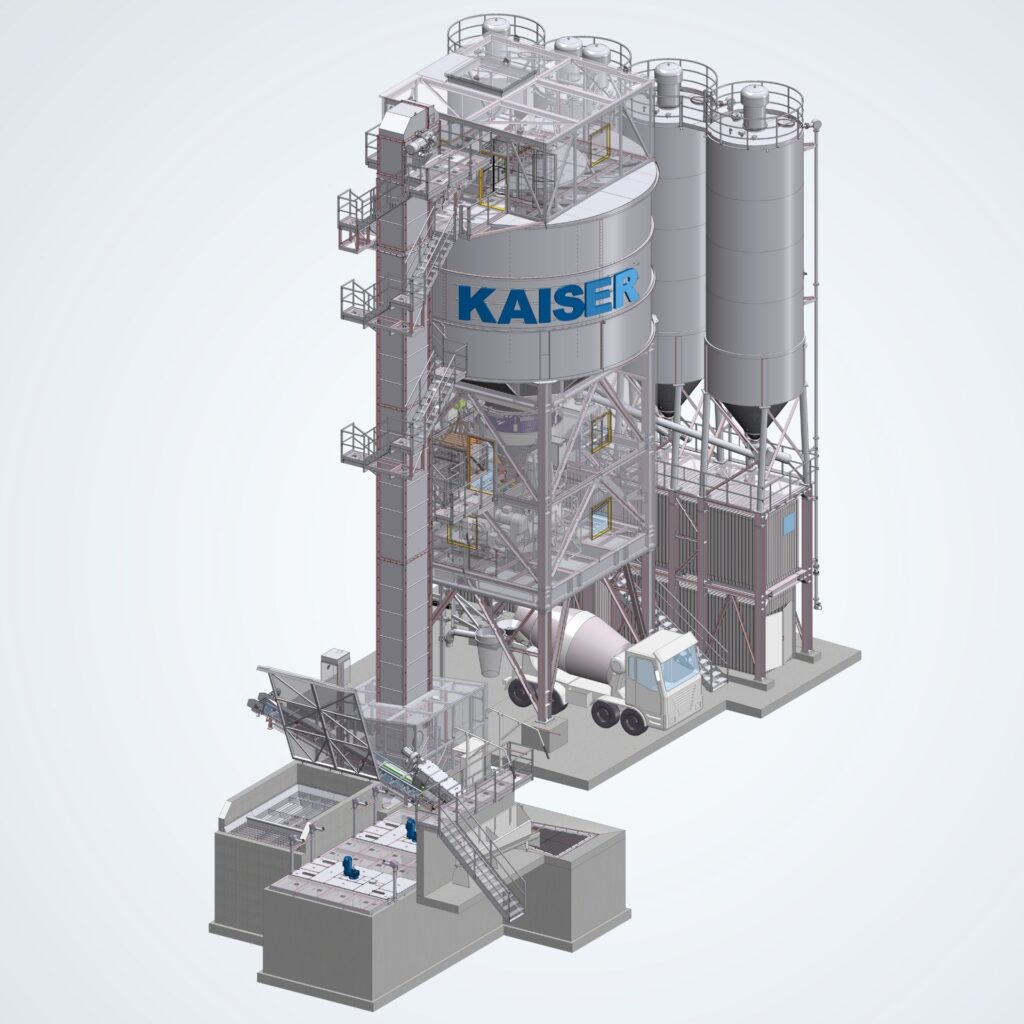 3D Modell einer Turm Mischanlage